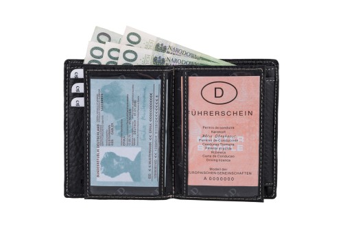 Portfel męski Skórzany Wild Horse Czarny