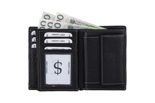 Portfel męski Skórzany Wild Horse Czarny