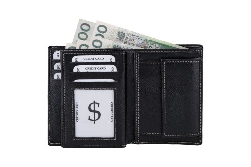 Portfel męski Skórzany Wild Horse Czarny