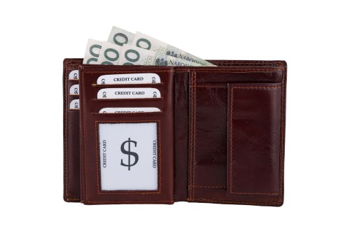 Portfel męski Skórzany Wild Horse Brązowy