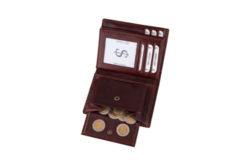 Portfel męski Skórzany Wild Horse Brązowy