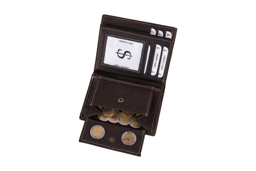 Portfel męski Skórzany Wild Horse Brązowy