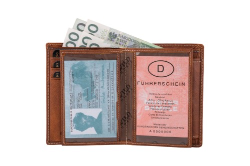 Portfel męski Skórzany Wild Horse Brązowy