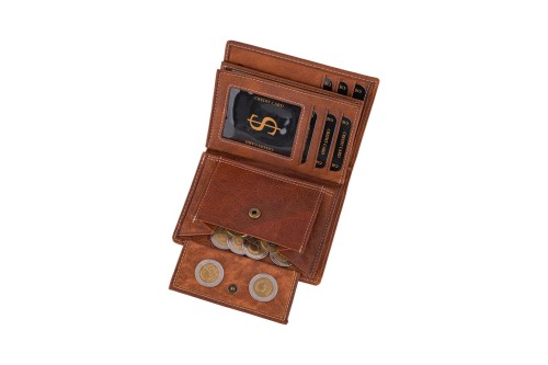 Portfel męski Skórzany Wild Horse Brązowy