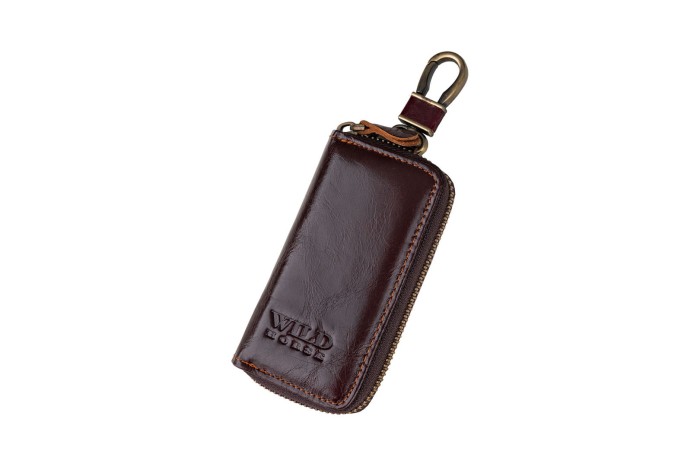 Etui na klucze Skórzane Wild Horse Brązowe