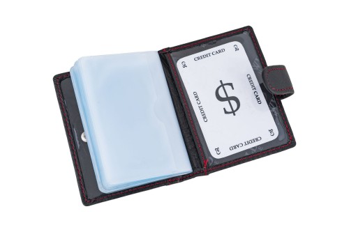 Etui na karty Skórzane Wild Horse Czarne