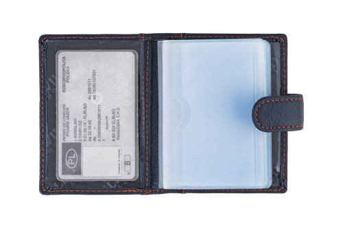 Etui na karty Skórzane Wild Horse Granatowe