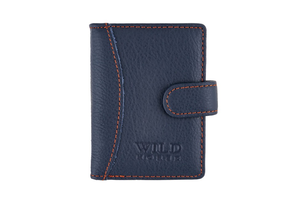 Etui na karty Skórzane Wild Horse Granatowe