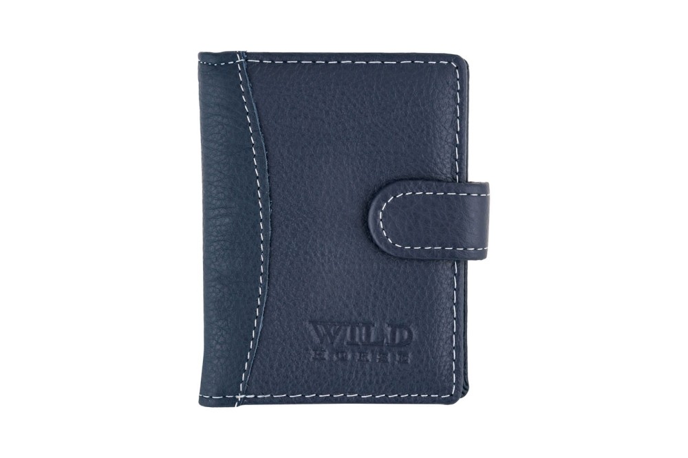 Etui na karty Skórzane Wild Horse Granatowe