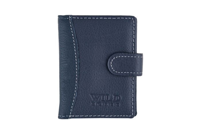 Etui na karty Skórzane Wild Horse Granatowe