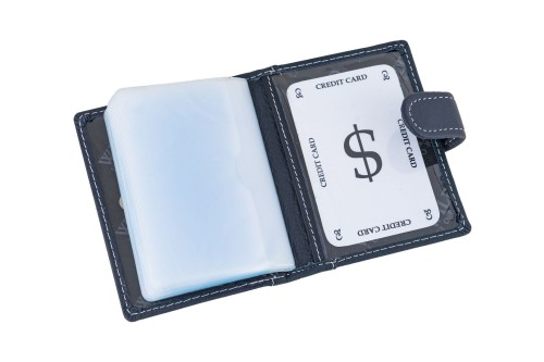 Etui na karty Skórzane Wild Horse Granatowe