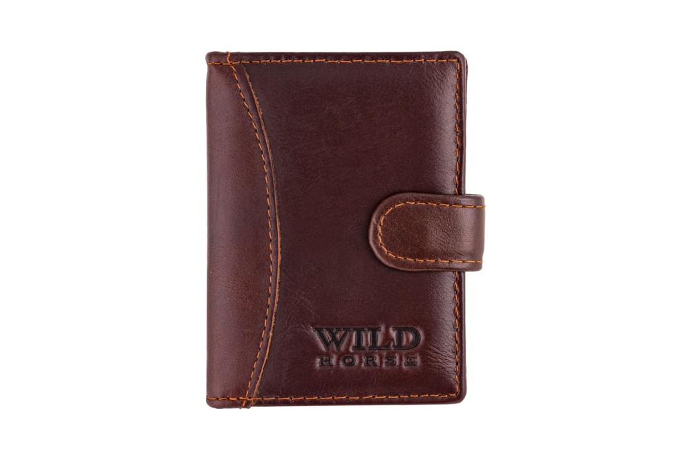 Etui na karty Skórzane Wild Horse Brązowe