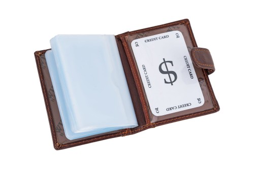 Etui na karty Skórzane Wild Horse Brązowe