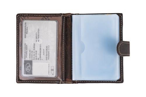 Etui na karty Skórzane Wild Horse Brązowe