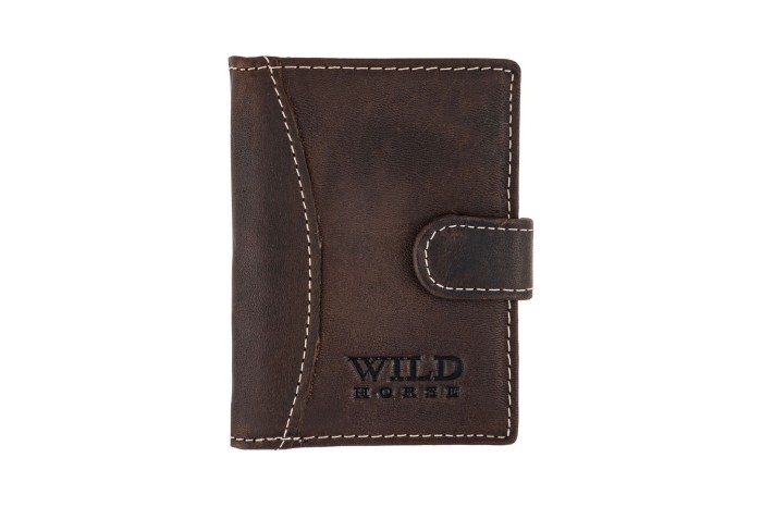 Etui na karty Skórzane Wild Horse Brązowe
