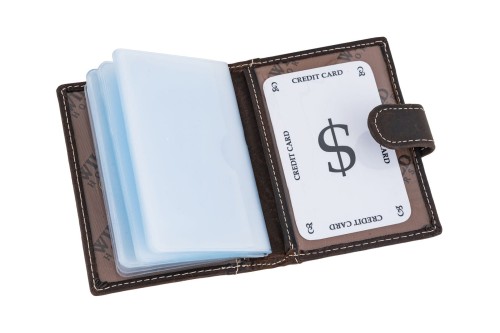 Etui na karty Skórzane Wild Horse Brązowe