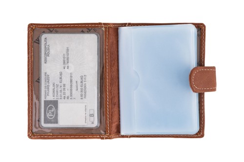 Etui na karty Skórzane Wild Horse Brązowe