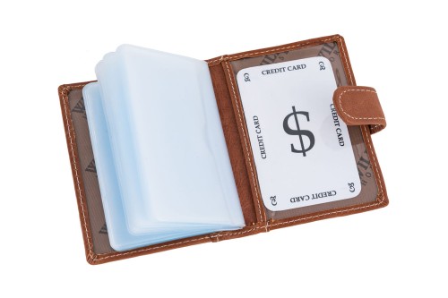 Etui na karty Skórzane Wild Horse Brązowe