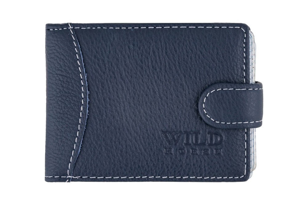 Etui na karty Skórzane Wild Horse Granatowe