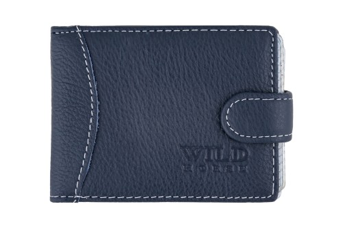 Etui na karty Skórzane Wild Horse Granatowe