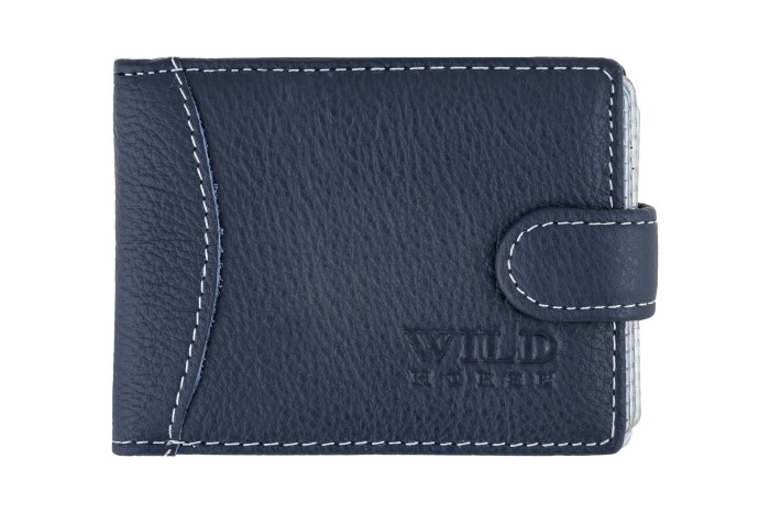 Etui na karty Skórzane Wild Horse Granatowe