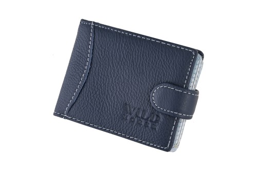Etui na karty Skórzane Wild Horse Granatowe