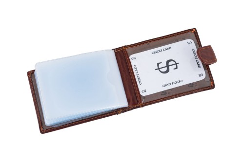 Etui na karty Skórzane Wild Horse Brązowe