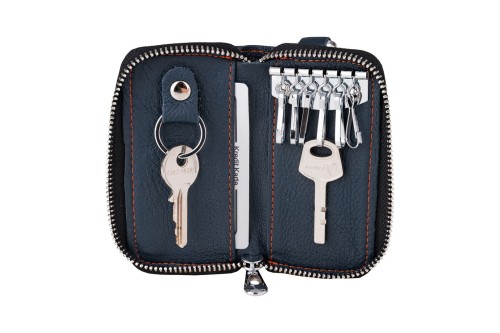 Etui na klucze Skórzane Wild Horse Granatowe