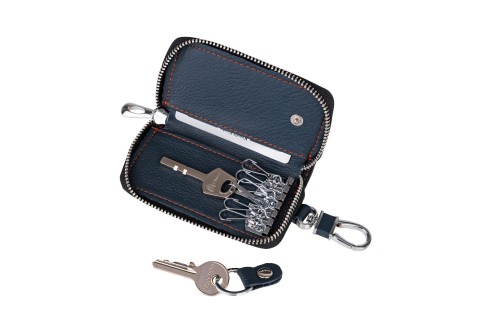 Etui na klucze Skórzane Wild Horse Granatowe