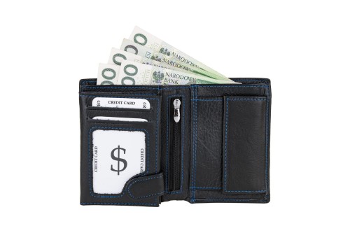 Portfel męski Skórzany Wild Horse Czarny