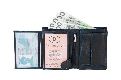 Portfel męski Skórzany Wild Horse Czarny