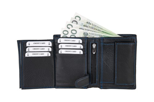 Portfel męski Skórzany Wild Horse Czarny