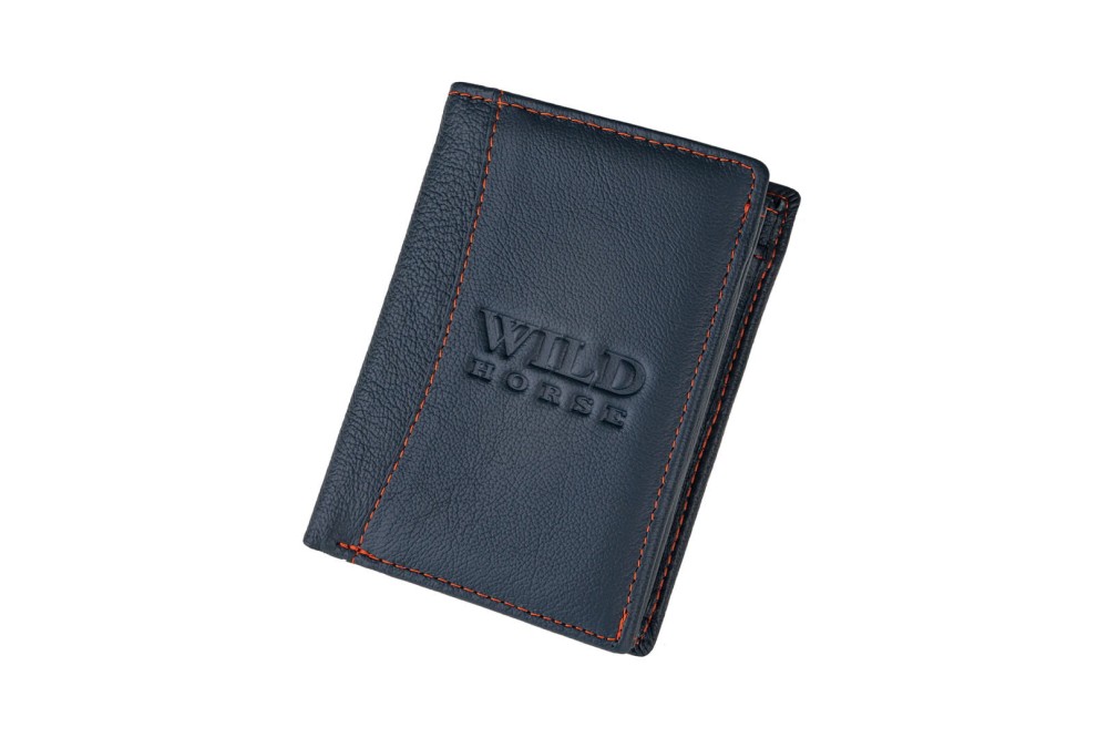 Portfel męski Skórzany Wild Horse Granatowy