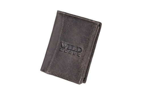 Portfel męski Skórzany Wild Horse Szary
