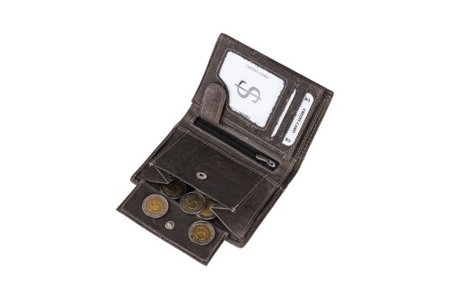 Portfel męski Skórzany Wild Horse Szary