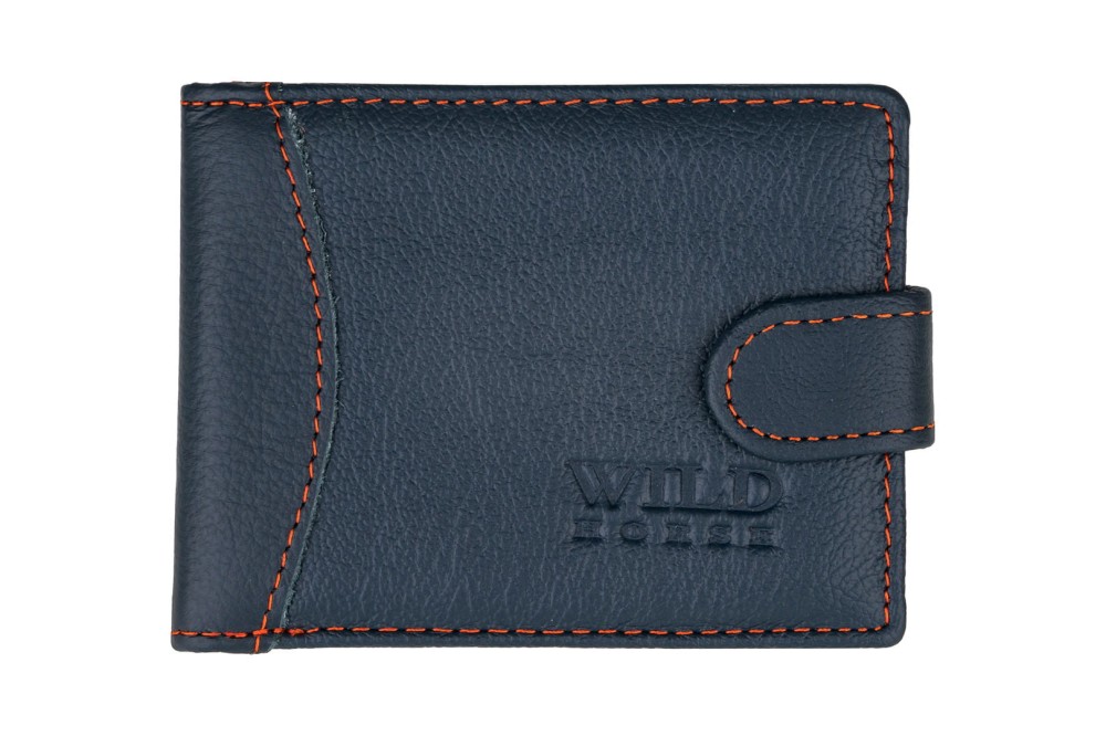 Etui na karty Skórzane Wild Horse Granatowe