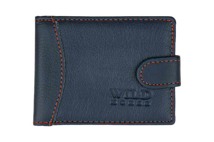 Etui na karty Skórzane Wild Horse Granatowe