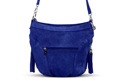 Torba Skórzana Vera Pelle Victoria Zamszowa Chabrowa