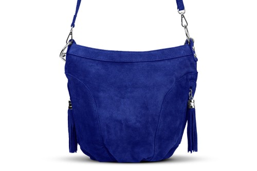 Torba Skórzana Vera Pelle Victoria Zamszowa Chabrowa