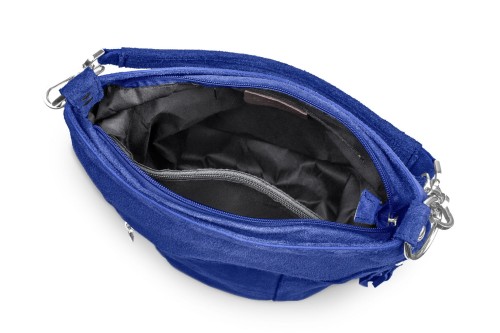 Torba Skórzana Vera Pelle Victoria Zamszowa Chabrowa