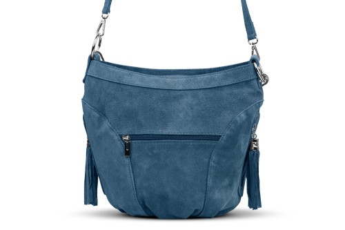 Torba Skórzana Vera Pelle Victoria Zamszowa Jeans