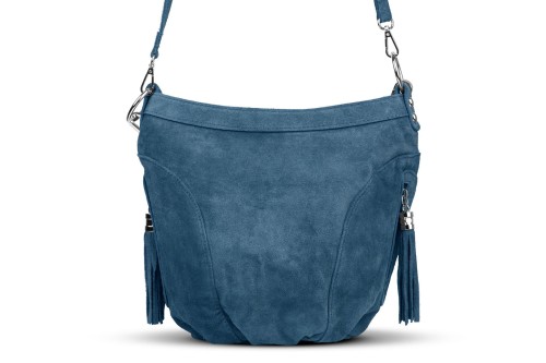 Torba Skórzana Vera Pelle Victoria Zamszowa Jeans