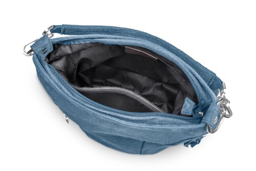 Torba Skórzana Vera Pelle Victoria Zamszowa Jeans