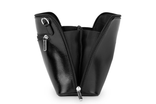 Torebka Skórzana listonoszka Vera Pelle Mini Czarna