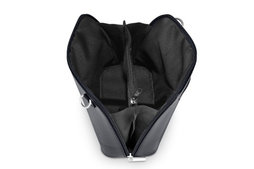 Torebka Skórzana listonoszka Vera Pelle Mini Granatowa