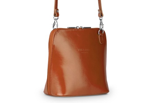 Torebka Skórzana listonoszka Vera Pelle Mini Ruda