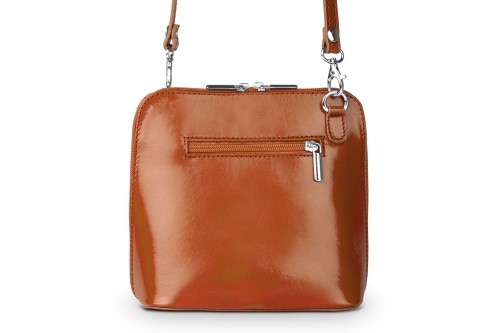 Torebka Skórzana listonoszka Vera Pelle Mini Ruda