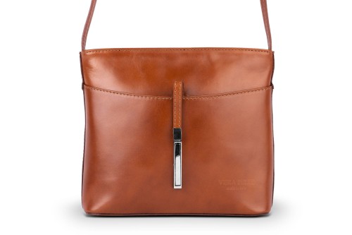 Torebka Damska Skórzana listonoszka Vera Pelle Ruda