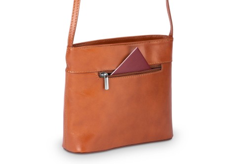 Torebka Damska Skórzana listonoszka Vera Pelle Ruda