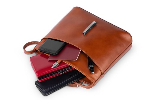 Torebka Damska Skórzana listonoszka Vera Pelle Ruda